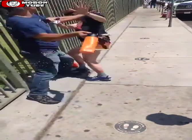 Video: When an Asian man is attacked by an antifa lady, karma takes care of the rest